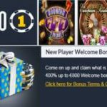 Bonus de bienvenue Casino 1 jusqu'à 400%